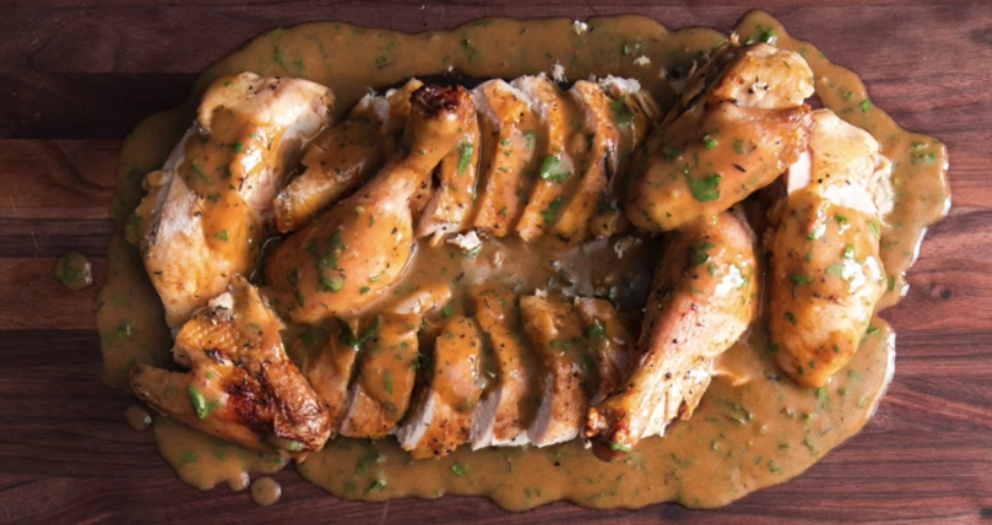 Roasted Chicken con Gravy