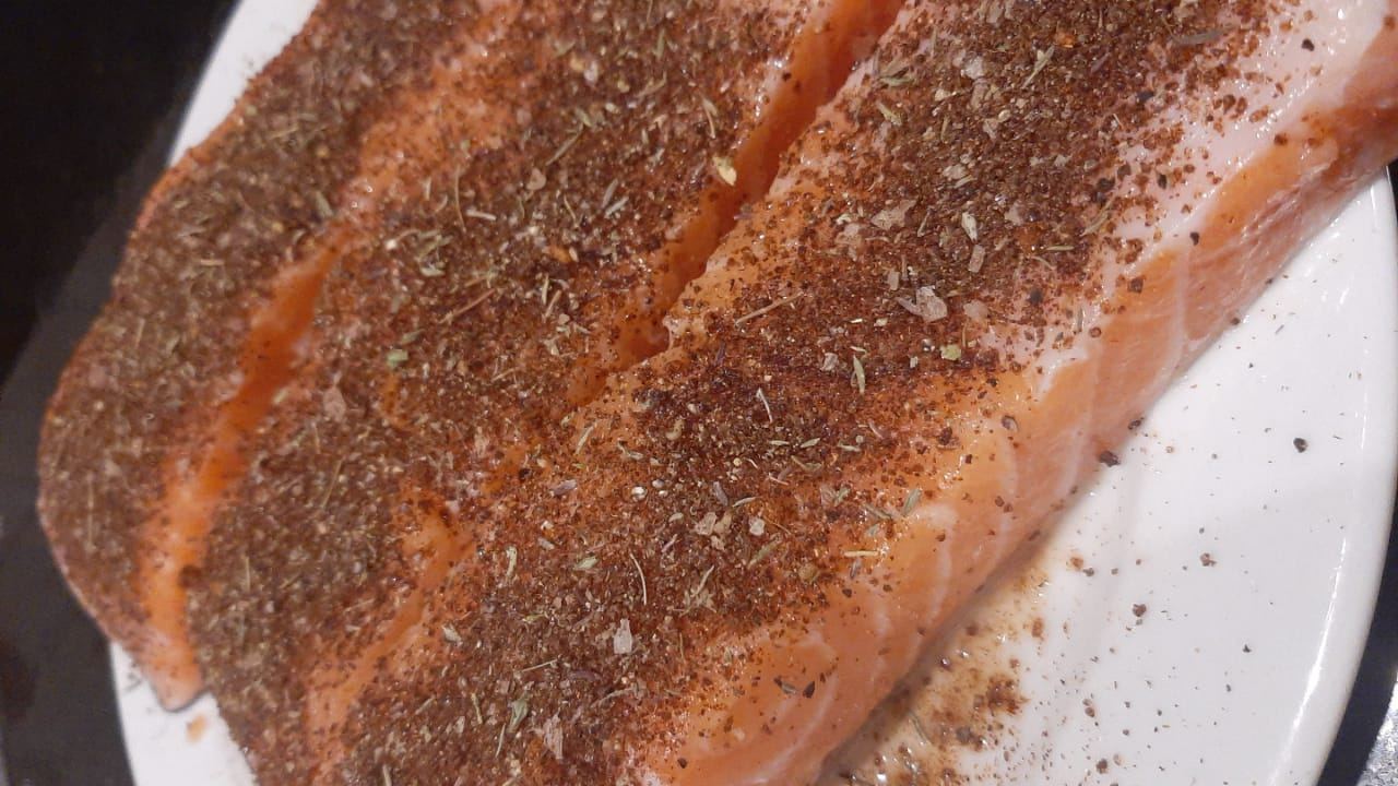 Rub dulce para salmon